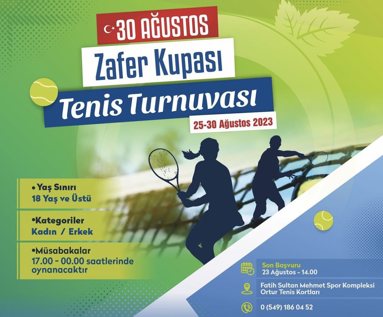  ’30 Ağustos Tenis Zafer Kupası’ Ordu’da